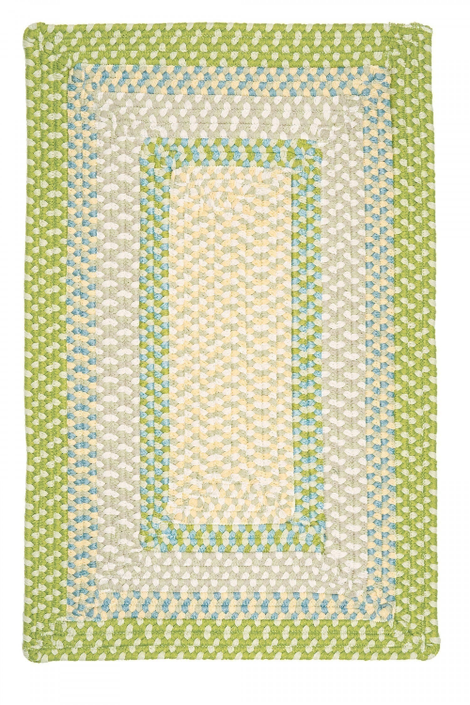 Colonial Mills Montego mg69 Lime Twist / Celery / Blue / Yellow Area Rug