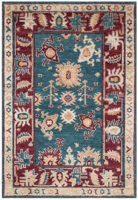 Safavieh Moharaja Mhj254B Blue / Red Rugs.