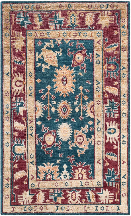 Safavieh Moharaja Mhj254B Blue / Red Rugs.