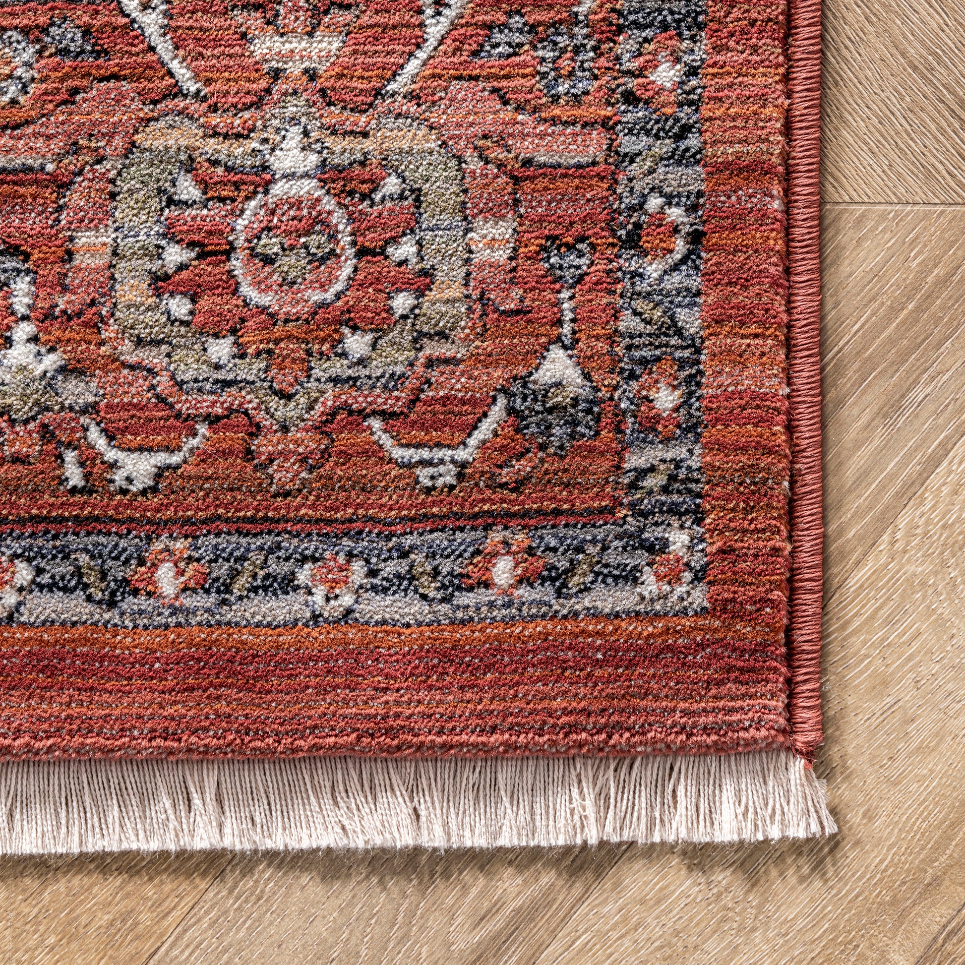 Nuloom Oliveira Floral Nol1523B Red Area Rug