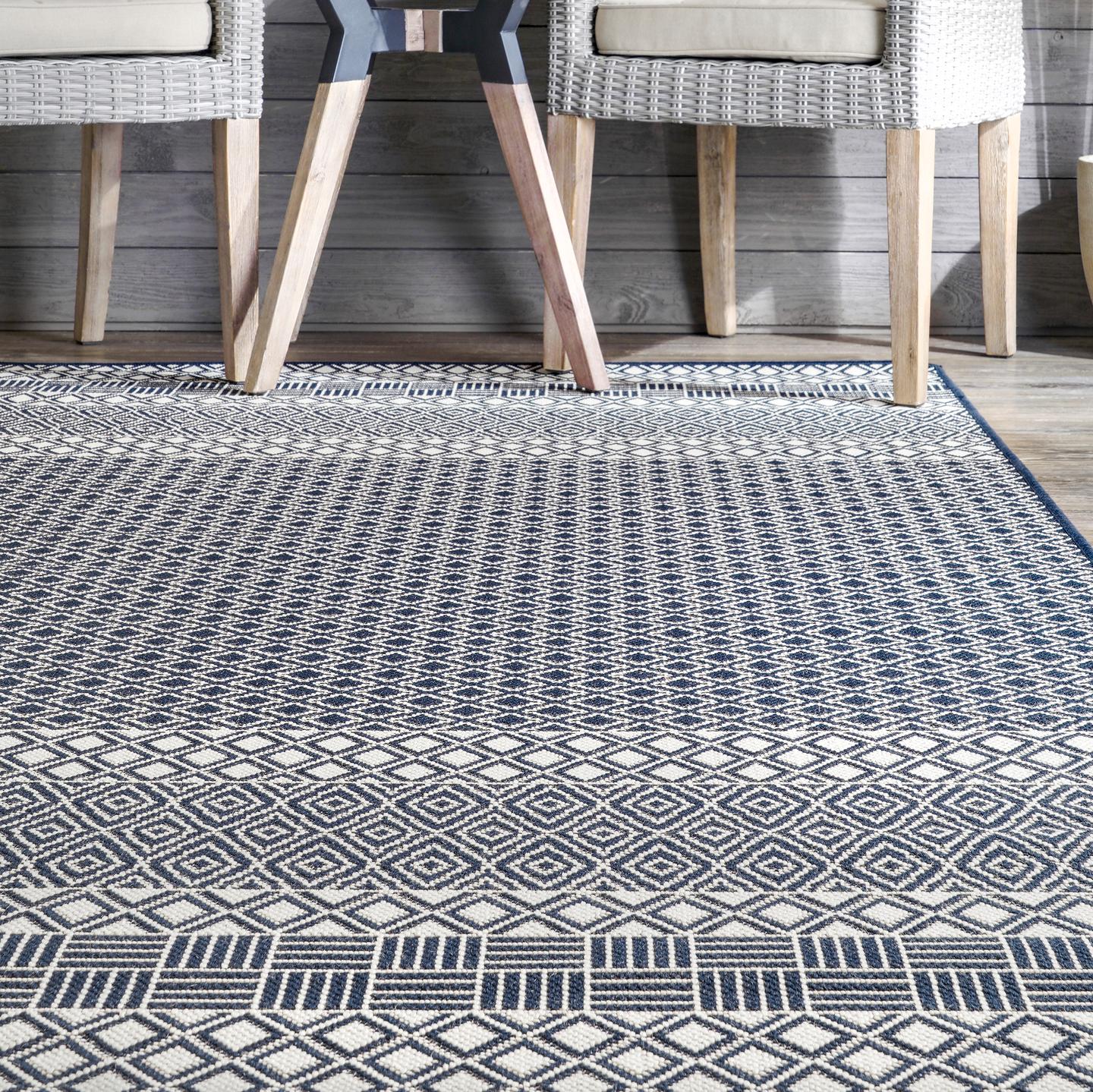 Nuloom Tilly Lattice Nti2870A Blue Area Rug