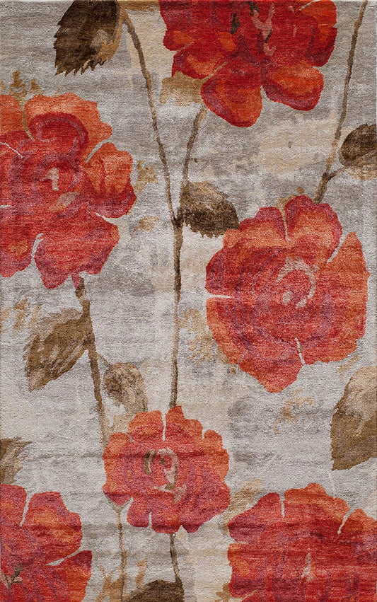 Momeni Millenia Mi-10 Red Floral / Country Area Rug