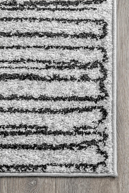 Nuloom Striped Breanne Nst1513A Gray Area Rug