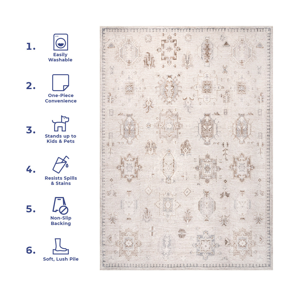 AreaRugs.com Wavaj Nwa1175A Beige Area Rug