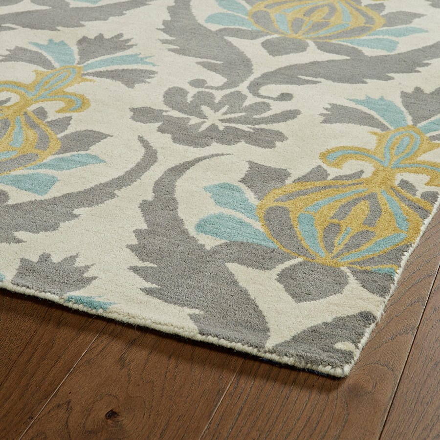 Kaleen Melange Mlg04 Ivory (01) Damask Area Rug