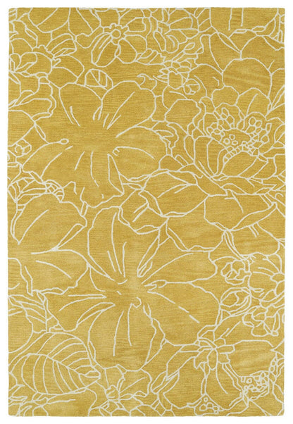 Kaleen Melange Mlg05 Yellow (28) Floral / Country Area Rug