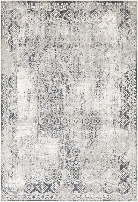 Surya Milano Mln-2307 Light Gray, Charcoal, Medium Gray, White Area Rug