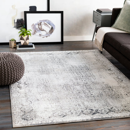 Surya Milano Mln-2307 Light Gray, Charcoal, Medium Gray, White Area Rug