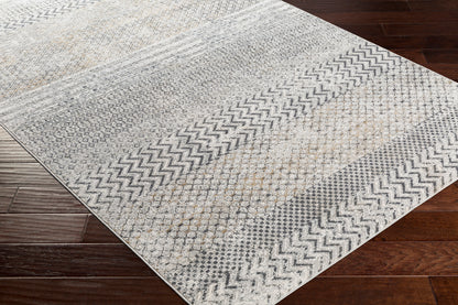 Surya Milano Mln-2308 Light Gray, Charcoal, Medium Gray, Mustard Area Rug