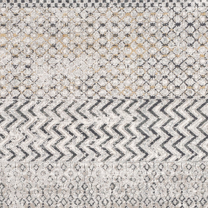 Surya Milano Mln-2308 Light Gray, Charcoal, Medium Gray, Mustard Area Rug