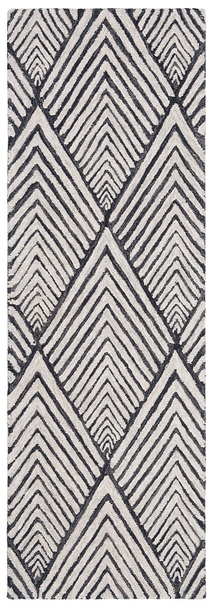 Safavieh Micro-Loop Mlp151H Charcoal / Ivory Geometric Area Rug