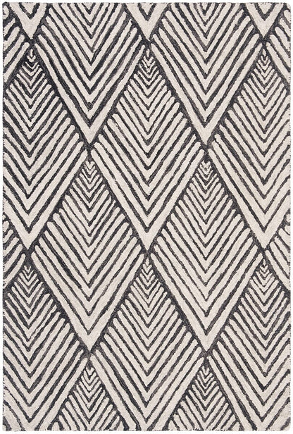 Safavieh Micro-Loop Mlp151H Charcoal / Ivory Geometric Area Rug