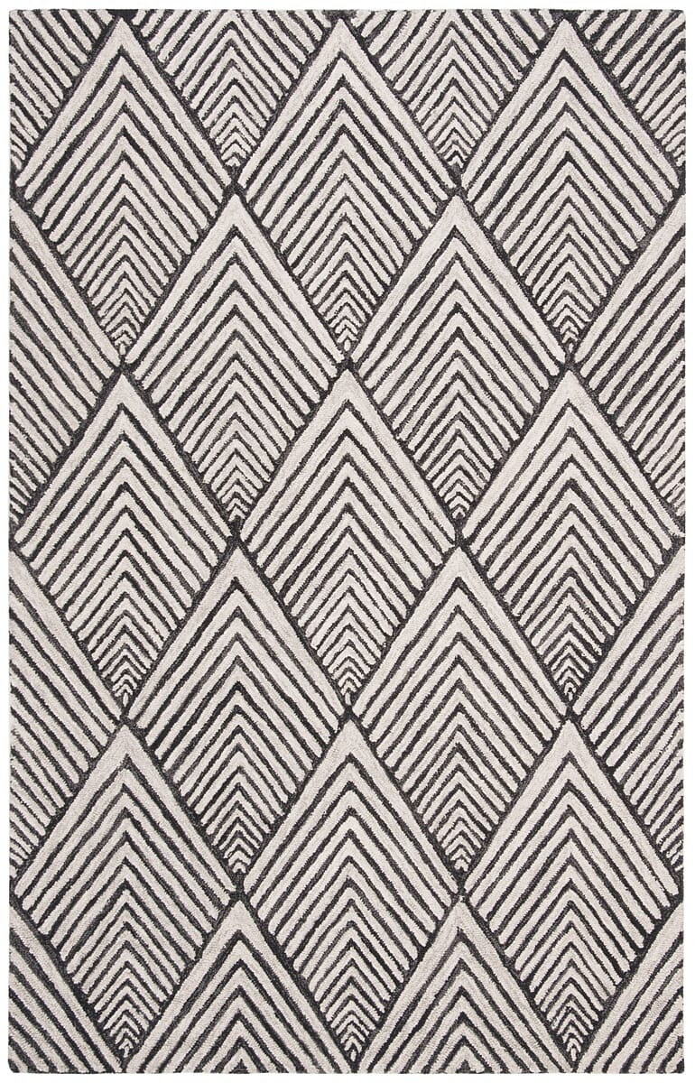 Safavieh Micro-Loop Mlp151H Charcoal / Ivory Geometric Area Rug