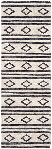 Safavieh Micro-Loop Mlp153A Ivory / Charcoal Moroccan Area Rug