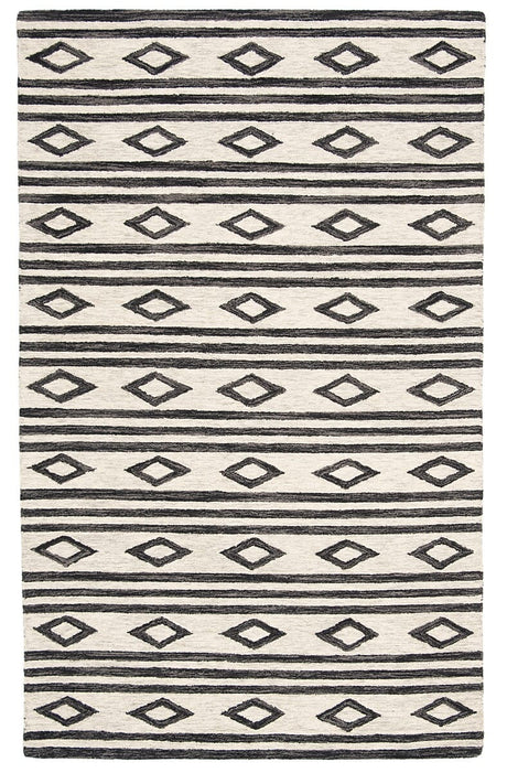 Safavieh Micro-Loop Mlp153A Ivory / Charcoal Moroccan Area Rug