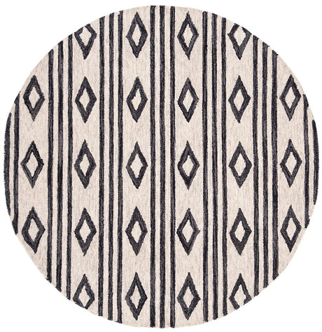 Safavieh Micro-Loop Mlp153A Ivory / Charcoal Moroccan Area Rug