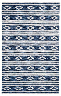 Safavieh Micro-Loop Mlp153N Navy / Ivory Moroccan Area Rug