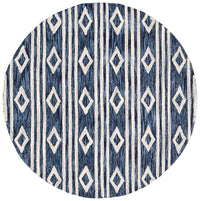 Safavieh Micro-Loop Mlp153N Navy / Ivory Moroccan Area Rug