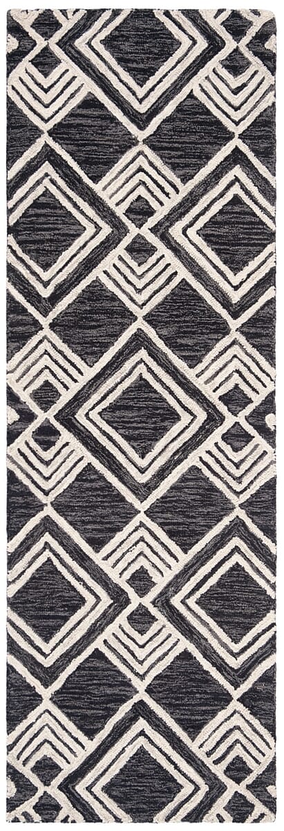 Safavieh Micro-Loop Mlp154H Charcoal / Ivory Geometric Area Rug