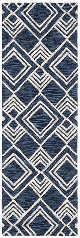 Safavieh Micro-Loop Mlp154N Navy / Ivory Rugs.
