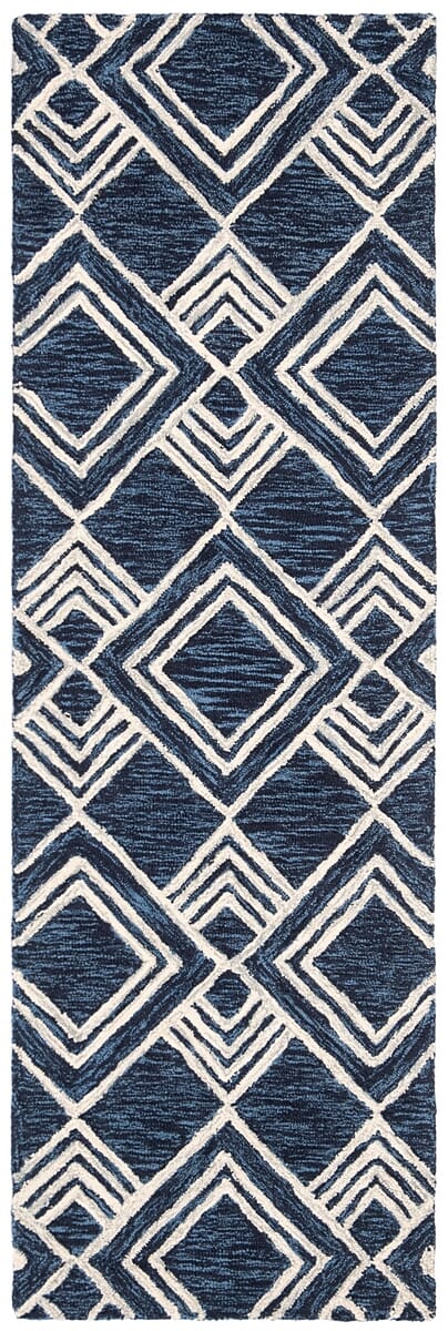 Safavieh Micro-Loop Mlp154N Navy / Ivory Geometric Area Rug