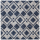 Safavieh Micro-Loop Mlp154N Navy / Ivory Rugs.