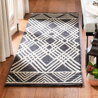 Safavieh Micro-Loop Mlp155H Charcoal / Ivory Geometric Area Rug