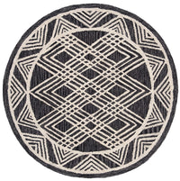 Safavieh Micro-Loop Mlp155H Charcoal / Ivory Geometric Area Rug