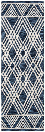 Safavieh Micro-Loop Mlp155N Navy / Ivory Rugs.