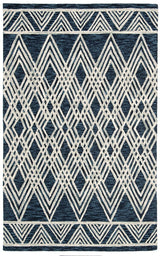 Safavieh Micro-Loop Mlp155N Navy / Ivory Rugs.