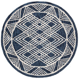 Safavieh Micro-Loop Mlp155N Navy / Ivory Rugs.