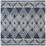 Safavieh Micro-Loop Mlp155N Navy / Ivory Rugs.