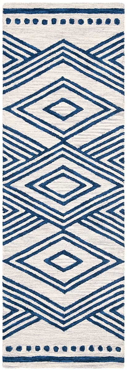 Safavieh Micro-Loop Mlp156A Ivory / Navy Area Rug