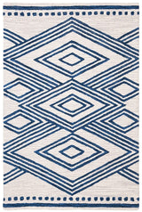 Safavieh Micro Loop Mlp156A Ivory/Navy Rug.