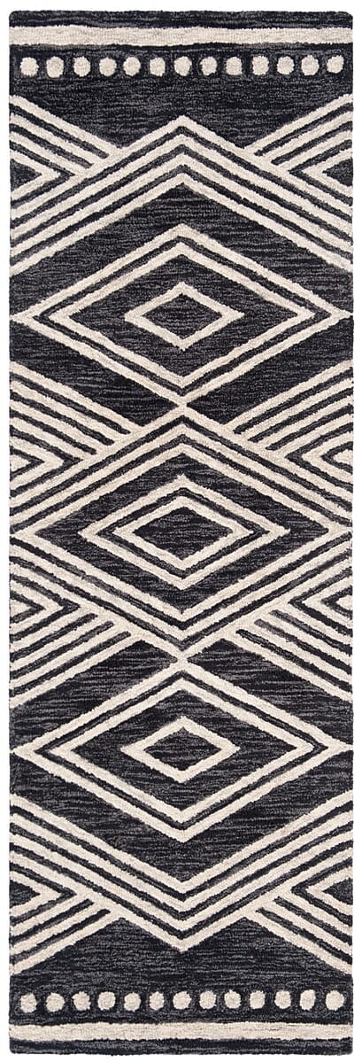 Safavieh Micro-Loop Mlp156H Charcoal / Ivory Area Rug