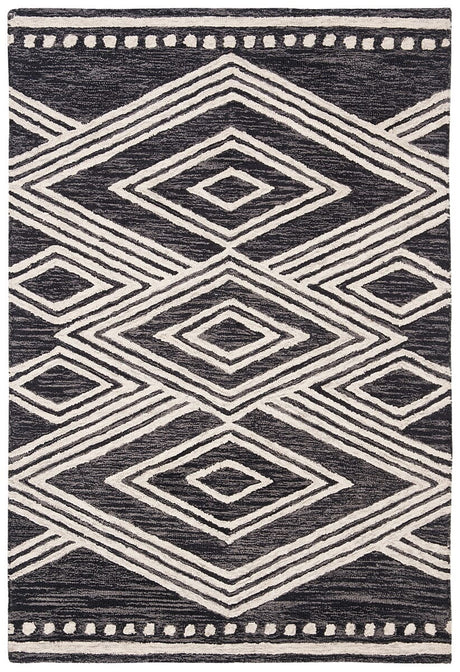 Safavieh Micro-Loop Mlp156H Charcoal / Ivory Area Rug