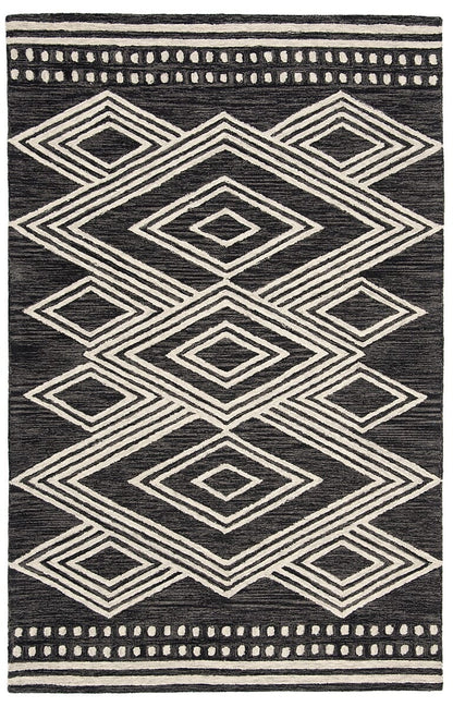 Safavieh Micro-Loop Mlp156H Charcoal / Ivory Area Rug