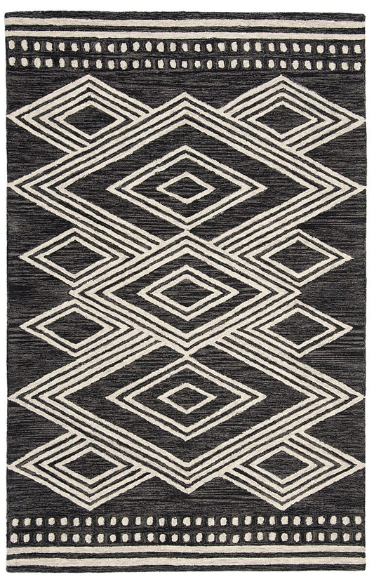 Safavieh Micro-Loop Mlp156H Charcoal / Ivory Area Rug