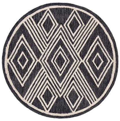 Safavieh Micro-Loop Mlp156H Charcoal / Ivory Area Rug