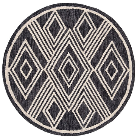 Safavieh Micro-Loop Mlp156H Charcoal / Ivory Area Rug