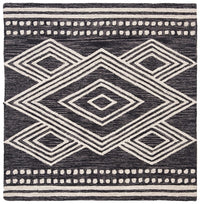 Safavieh Micro-Loop Mlp156H Charcoal / Ivory Area Rug