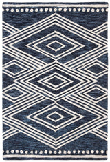 Safavieh Micro Loop Mlp156N Navy/Ivory Rug.