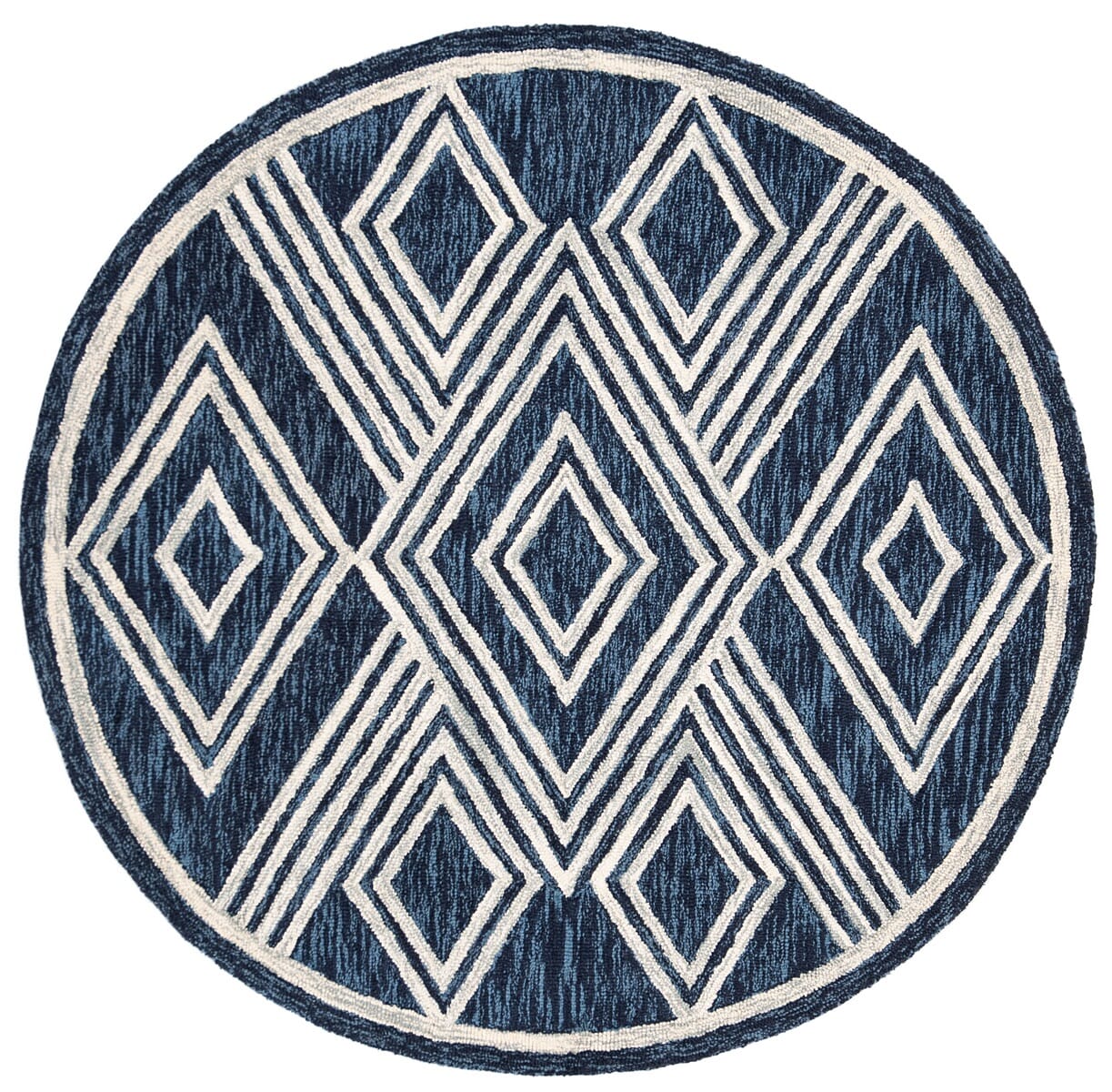 Safavieh Micro-Loop Mlp156N Navy / Ivory Moroccan Area Rug