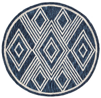 Safavieh Micro-Loop Mlp156N Navy / Ivory Moroccan Area Rug