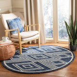 Safavieh Micro Loop Mlp156N Navy/Ivory Rug.