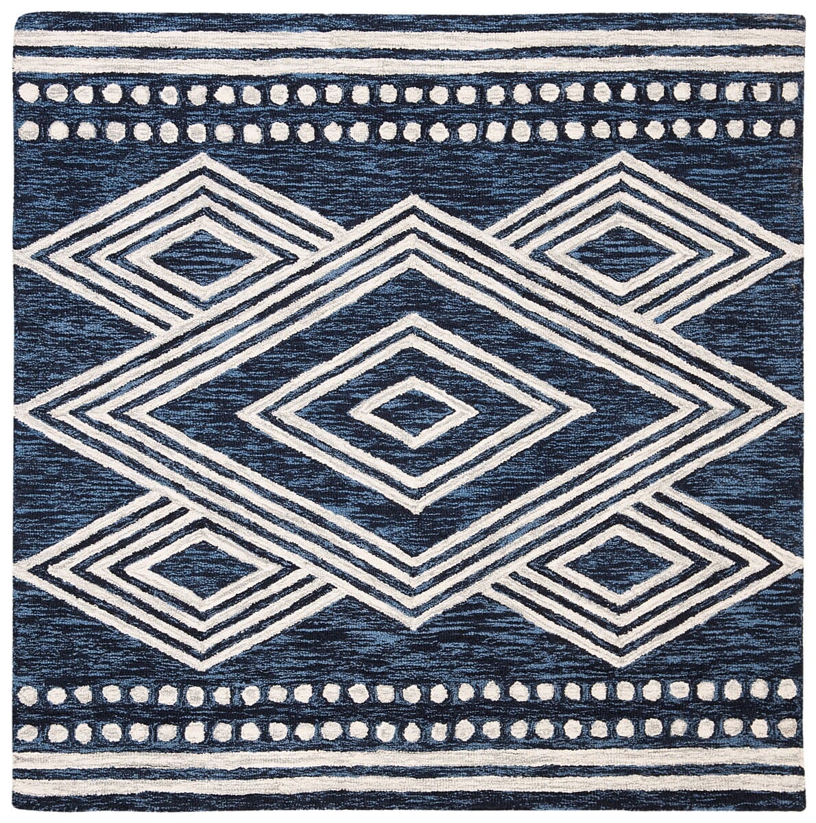Safavieh Micro Loop Mlp156N Navy/Ivory Rug.
