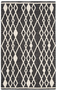 Safavieh Micro-Loop Mlp157H Charcoal / Ivory Moroccan Area Rug