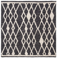 Safavieh Micro-Loop Mlp157H Charcoal / Ivory Moroccan Area Rug