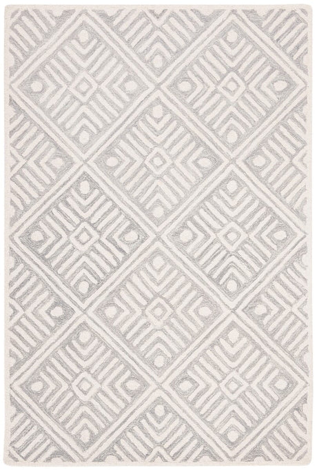 Safavieh Micro-Loop Mlp262F Grey / Ivory Damask Area Rug