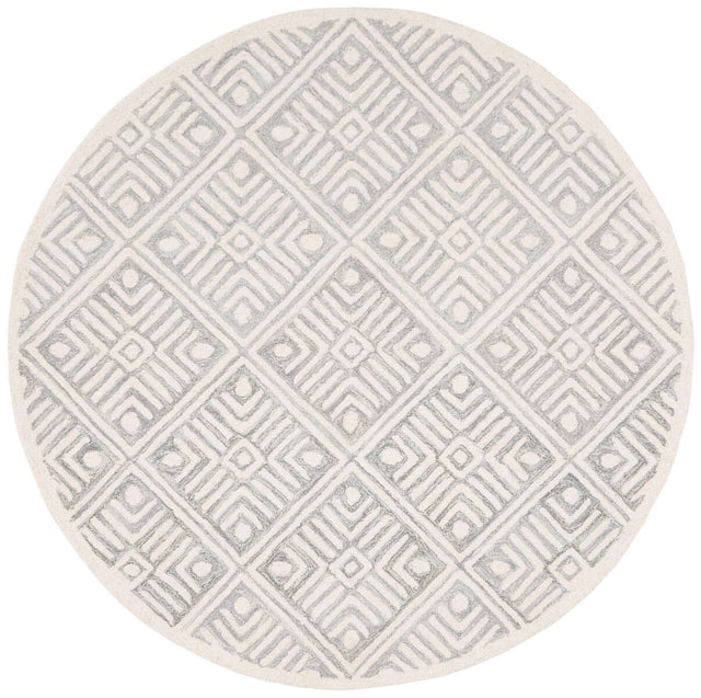 Safavieh Micro-Loop Mlp262F Grey / Ivory Damask Area Rug